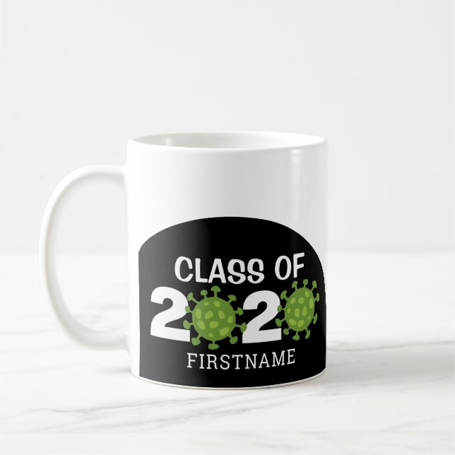 Class of 2020 Funny Virus Virtual Graduation Coffee Mug (Left)