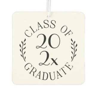 Class of 2020 Graduate Chic Black Emblem Air Freshener