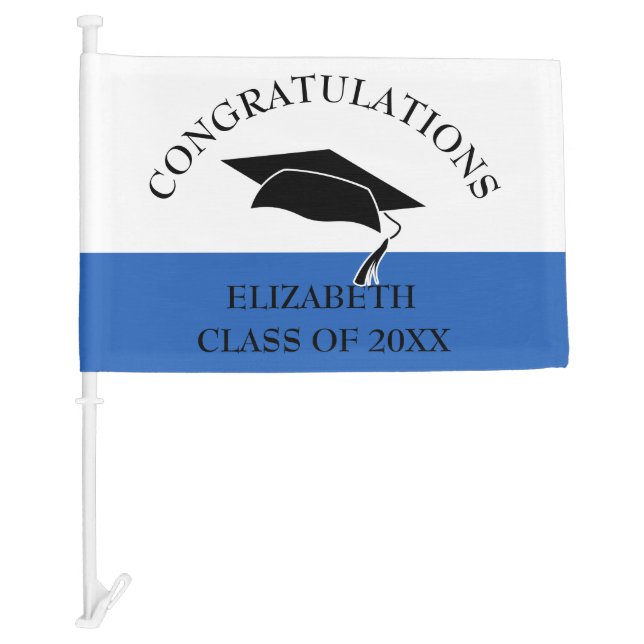 Class of 2020 Graduate Graduation Cap Car Flag (Front)
