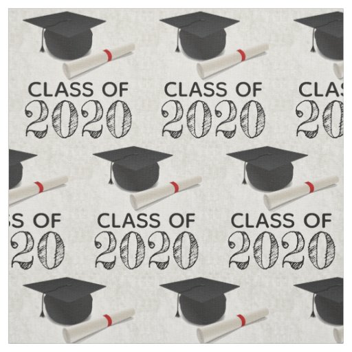 Class of 2020 Graduation Cap Diploma Fabric
