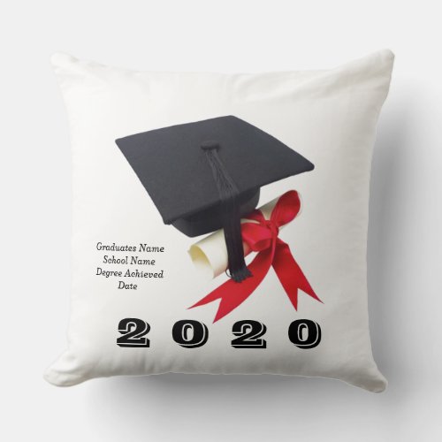 Class of 2020 Graduation Day by Janz 20x20 Throw Pillow