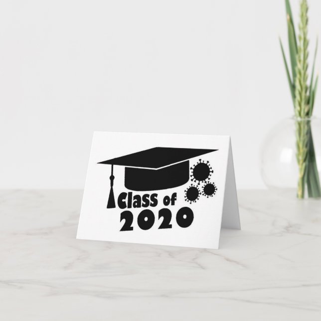 Class of 2020 Graduation Hat Thank You Card (Front)