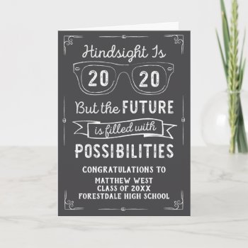 Class Of 2020 Graduation Hindsight Is 2020 Card by cbendel at Zazzle