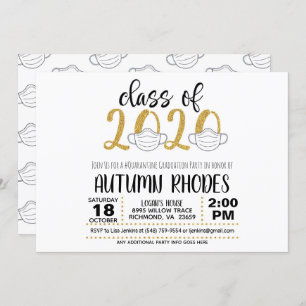 Class of 2020 Graduation Invitation - Face Mask GG