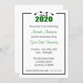 Class Of 2020 Graduation Invitation (Green Caps) (Front/Back)