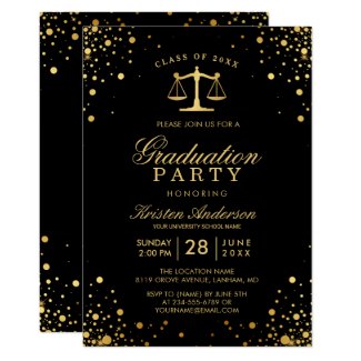 Class of 2020 Law School Graduate Graduation Party Invitation