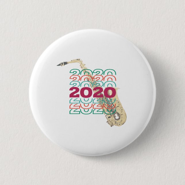 Class of 2020 - Repeat -Altoi Sax Button (Front)