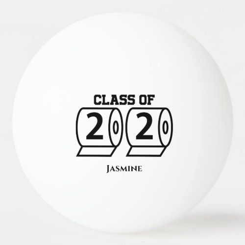 Class of 2020 toilet paper graduation custom gift ping pong ball