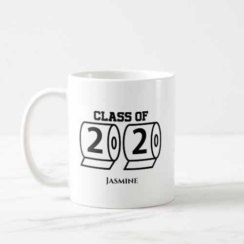Class of 2020 Toilet Paper Graduation Gift Name Coffee Mug