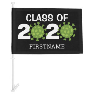 Class of 2020 Virus - Funny Black Green Car Flag