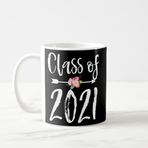 Class Of 2021 Arrow Flowers For Coffee Mug