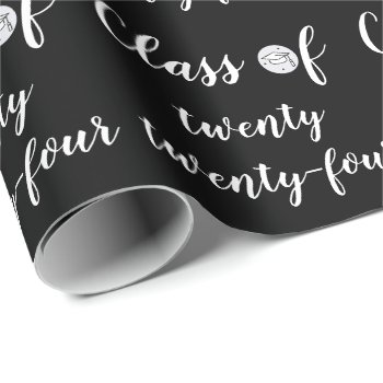 Class Of 2021 Black And White Wrapping Paper by Team_Lawrence at Zazzle