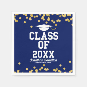 Class Of 2021 Blue Graduation Party Napkins