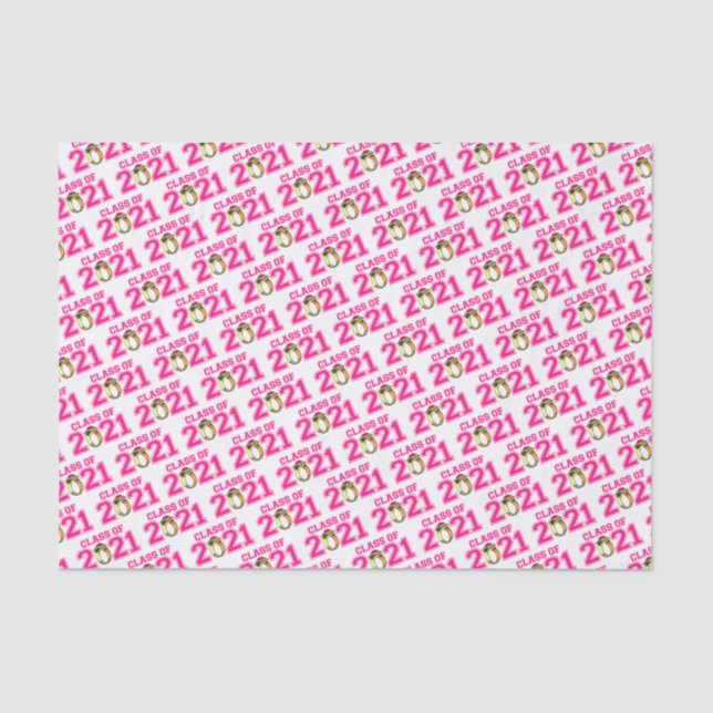 Class Of 2021 Class Ring Tissue Paper (Hot Pink) (Front)
