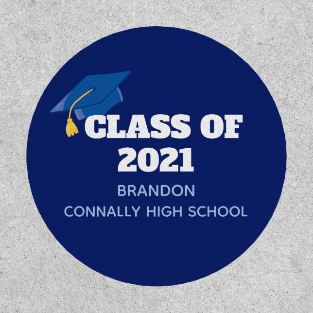 Class of 2021 Custom Graduation Blue Patch (Front)