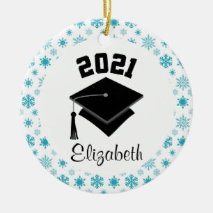 Class Of 2021 Custom Graduation Gift Ceramic Ornament