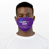 Class of 2021 Custom Graduation Purple Adult Cloth Face Mask (Worn)