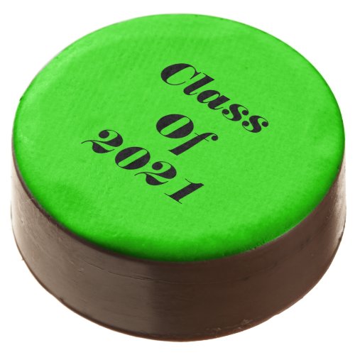 Class Of 2021 Custom Neon Green Graduation Party Chocolate Covered Oreo