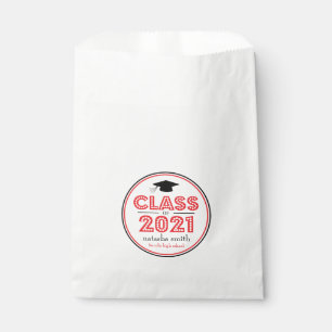 Class Of 2021 Favor Bags (Red In Lights)
