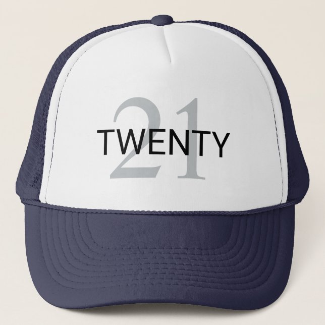 Class of 2021 Graduating Class Typography Trucker Hat (Front)