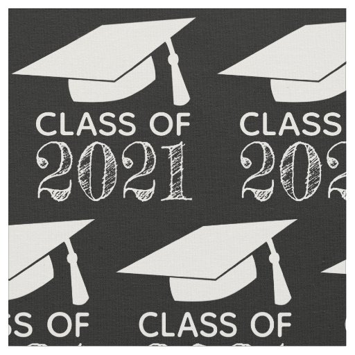 Class of 2021 Graduation Cap Black Fabric