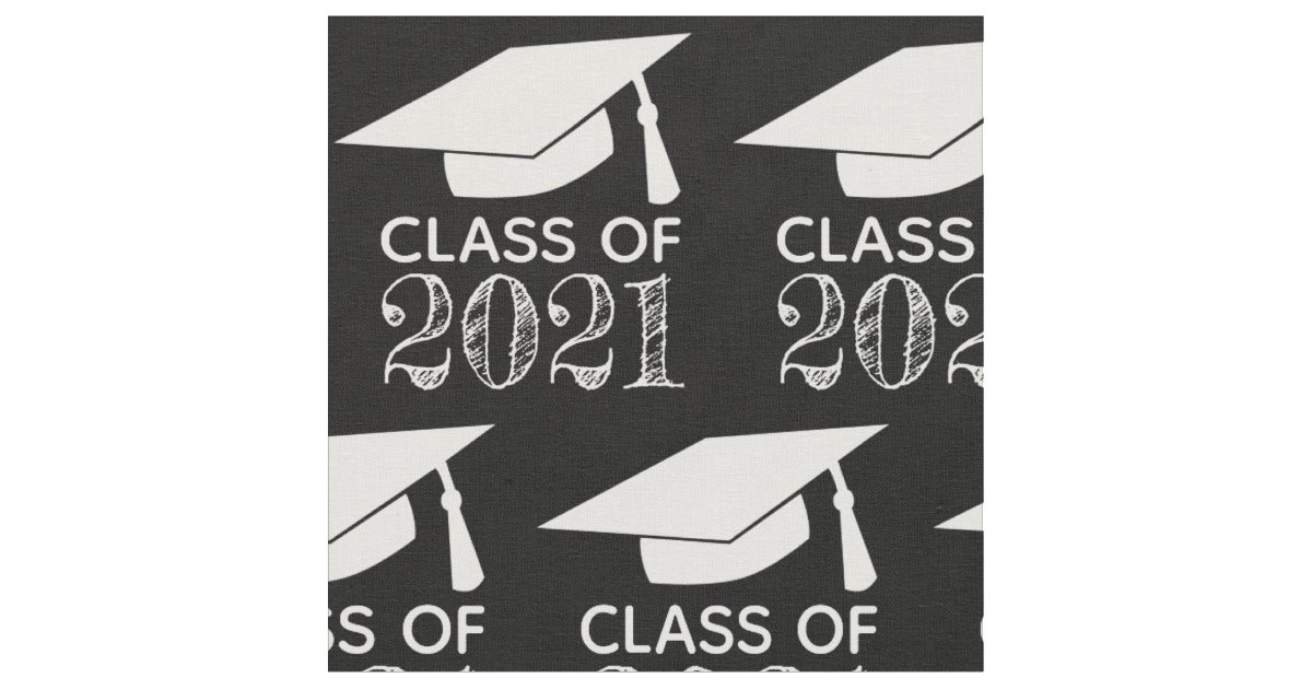 Class of 2021 Graduation Cap Black Fabric | Zazzle