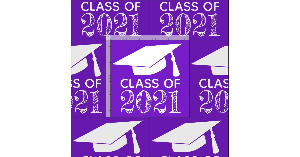 Class of 2021 Graduation Cap Purple or Other Color Fabric ...