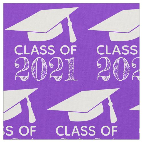 Class of 2021 Graduation Cap Purple or Other Color Fabric