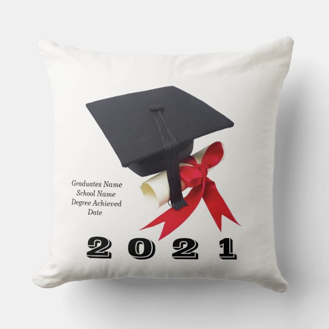 Class of 2021 Graduation Day by Janz 20x20 Throw Pillow (Front)