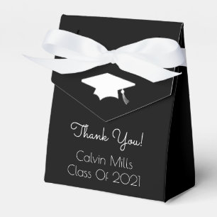 Class Of 2021 Graduation Favor Boxes (Black)