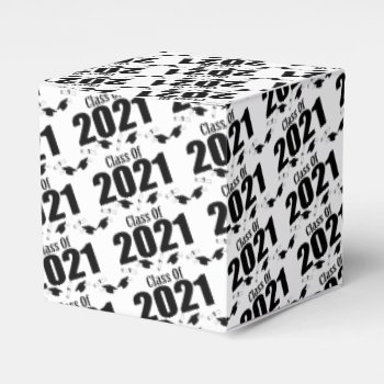 Class Of 2021 Graduation Favor Boxes (black) by WindyCityStationery at Zazzle