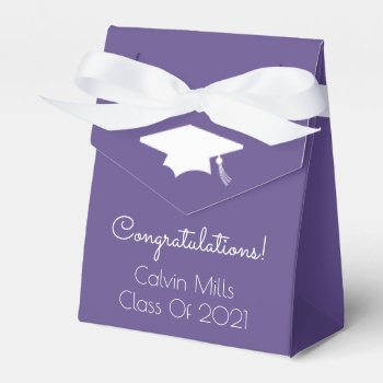 Class Of 2021 Graduation Favor Boxes (ultra Violet by WindyCityStationery at Zazzle