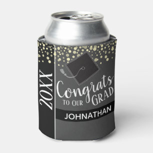 Class of 2021 Graduation Party Gray Can Cooler