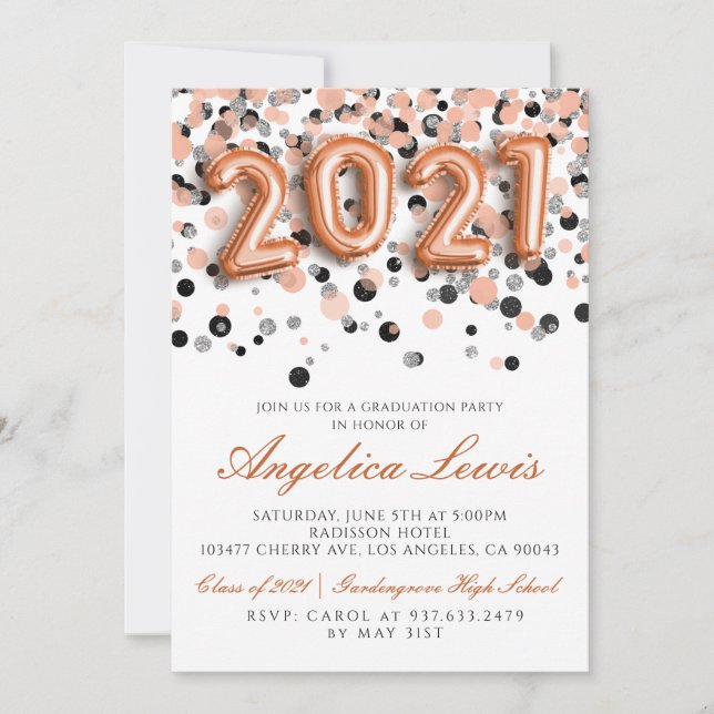 Class of 2021 Graduation Party Invitation (Front)