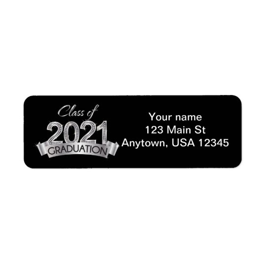 Class of 2021 Graduation Return Address Labels | Zazzle.com
