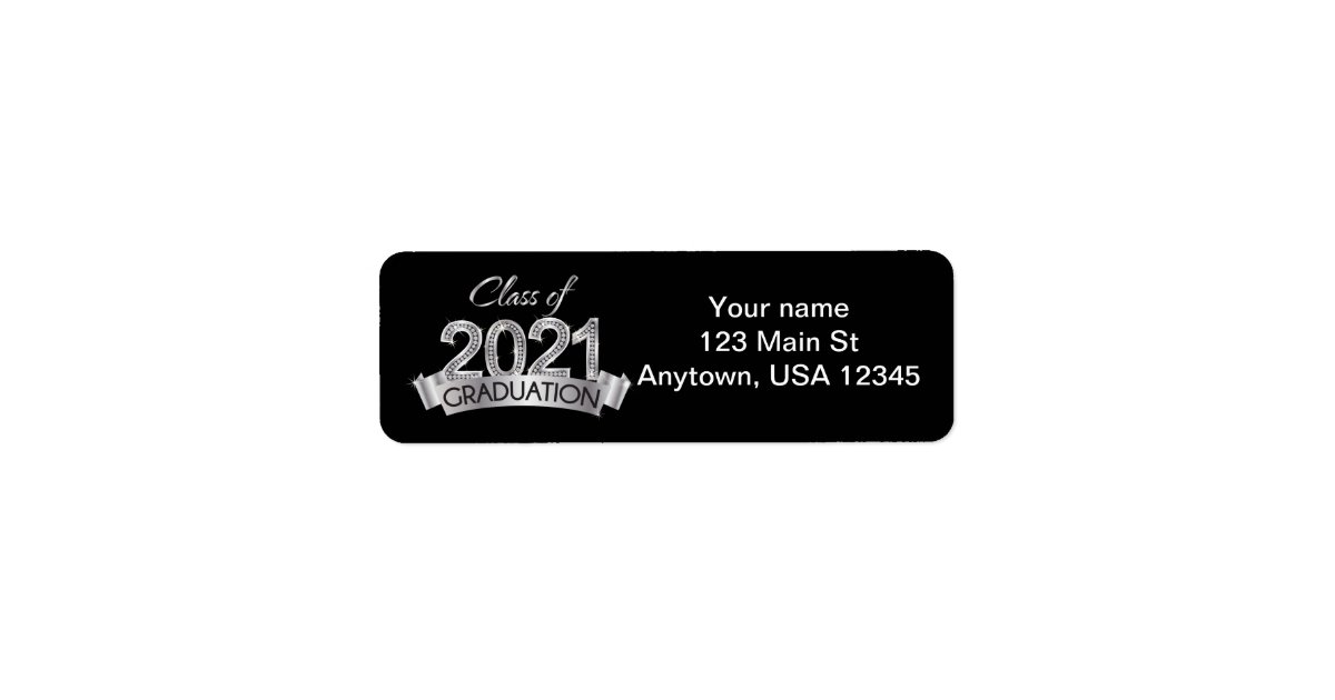 Class of 2021 Graduation Return Address Labels | Zazzle.com