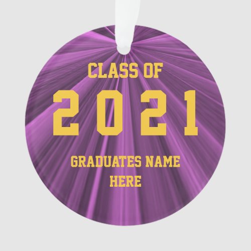 Class of 2021 Maroon and Gold Ornament by Janz