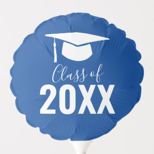 Class of 2021 Name and School blue Balloon