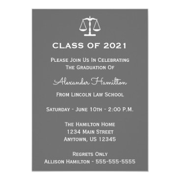 Class Of 2021 Scales Graduation Invitation (Gray) Class Of 2021 Scales Graduation Invitation (Gray)