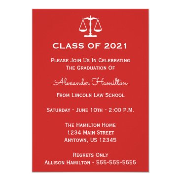 Class Of 2021 Scales Graduation Invite (Red) Class Of 2021 Scales Graduation Invite (Red)