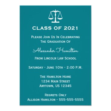 Class Of 2021 Scales Graduation Invite (Turquoise) Class Of 2021 Scales Graduation Invite (Turquoise)