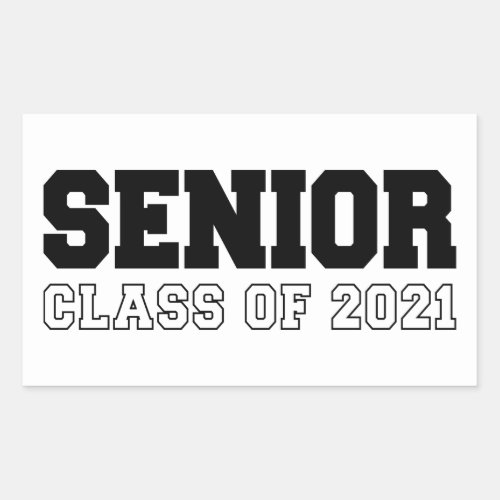 Class of 2021 Senior Gifts Senior 2021 Rectangular Sticker