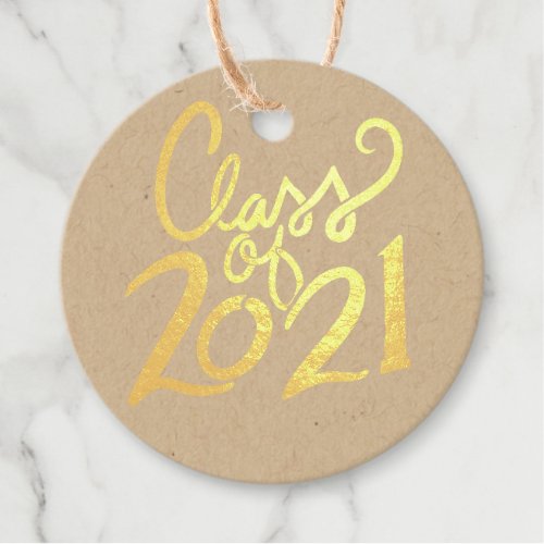 Class of 2021 Senior Graduation Grad Foil Favor Tags