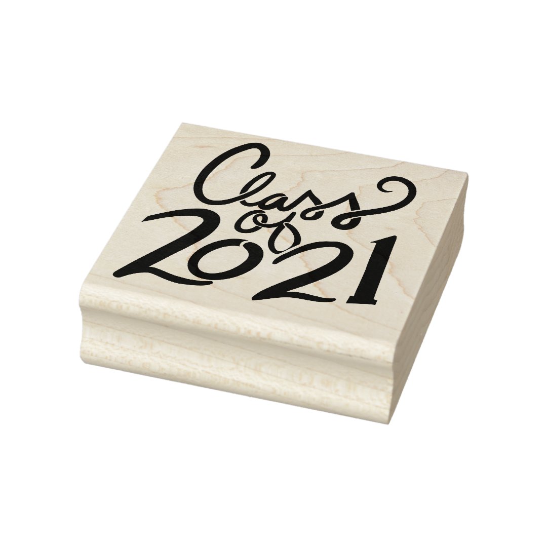 Class of 2021 Senior Open House Graduation Rubber Stamp Zazzle