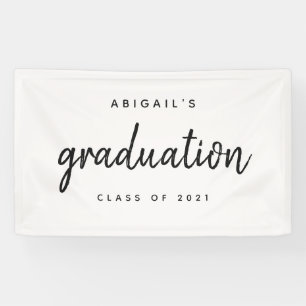 Class of 2021 Simple Chic Graduation Party Banner