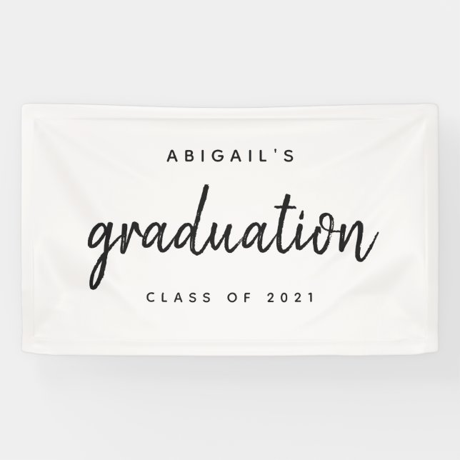 Class of 2021 Simple Chic Graduation Party Banner (Horizontal)