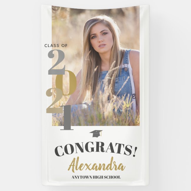 Class of 2021 Vertical Photo Graduation Banner