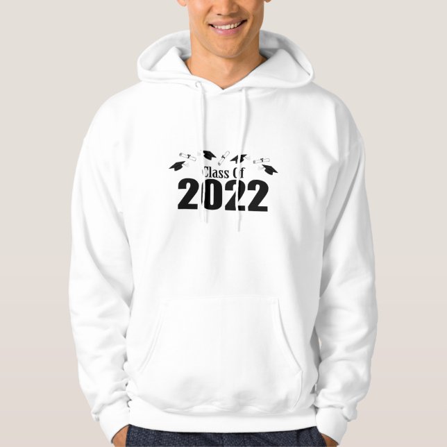 Class Of 2022 Caps And Diplomas (Black) Hoodie (Front)