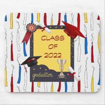 Class Of 2022  Caps  Diplomas  Awards  Trophies Mouse Pad by toots1 at Zazzle