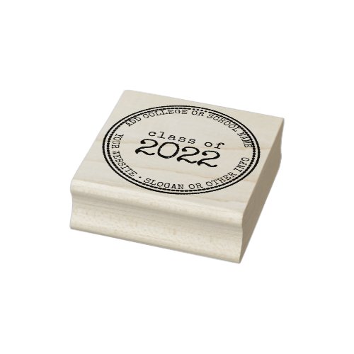 Class of 2022 College Name Simple Modern Stylish Rubber Stamp